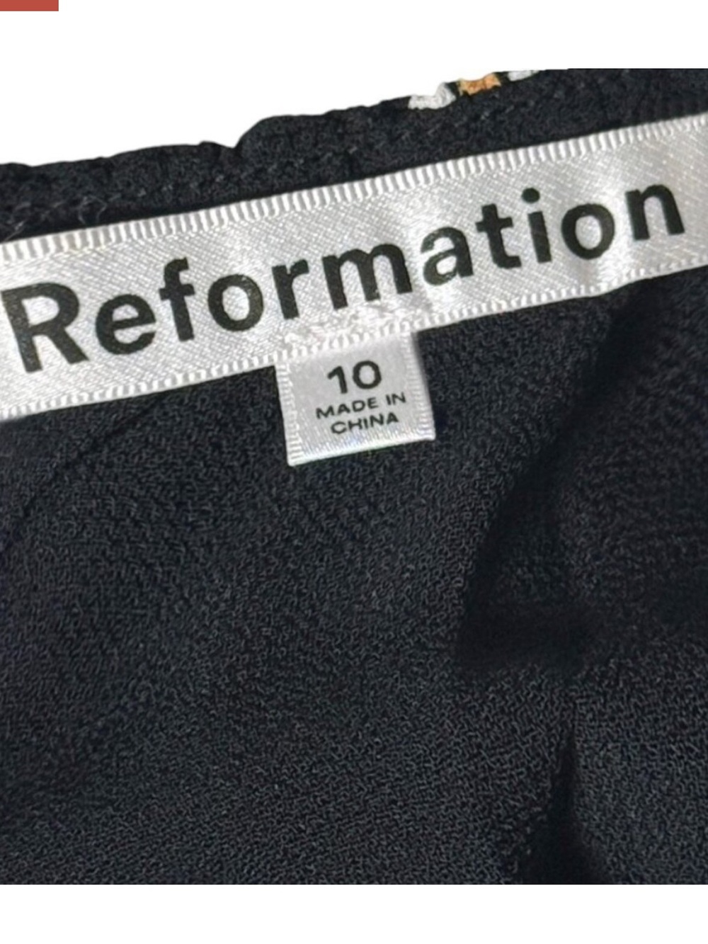 REFORMATION FLORAL COTTAGE CORE MIDI DRESS ROMANTIC BLOOMCORE BLACK SIZE 10